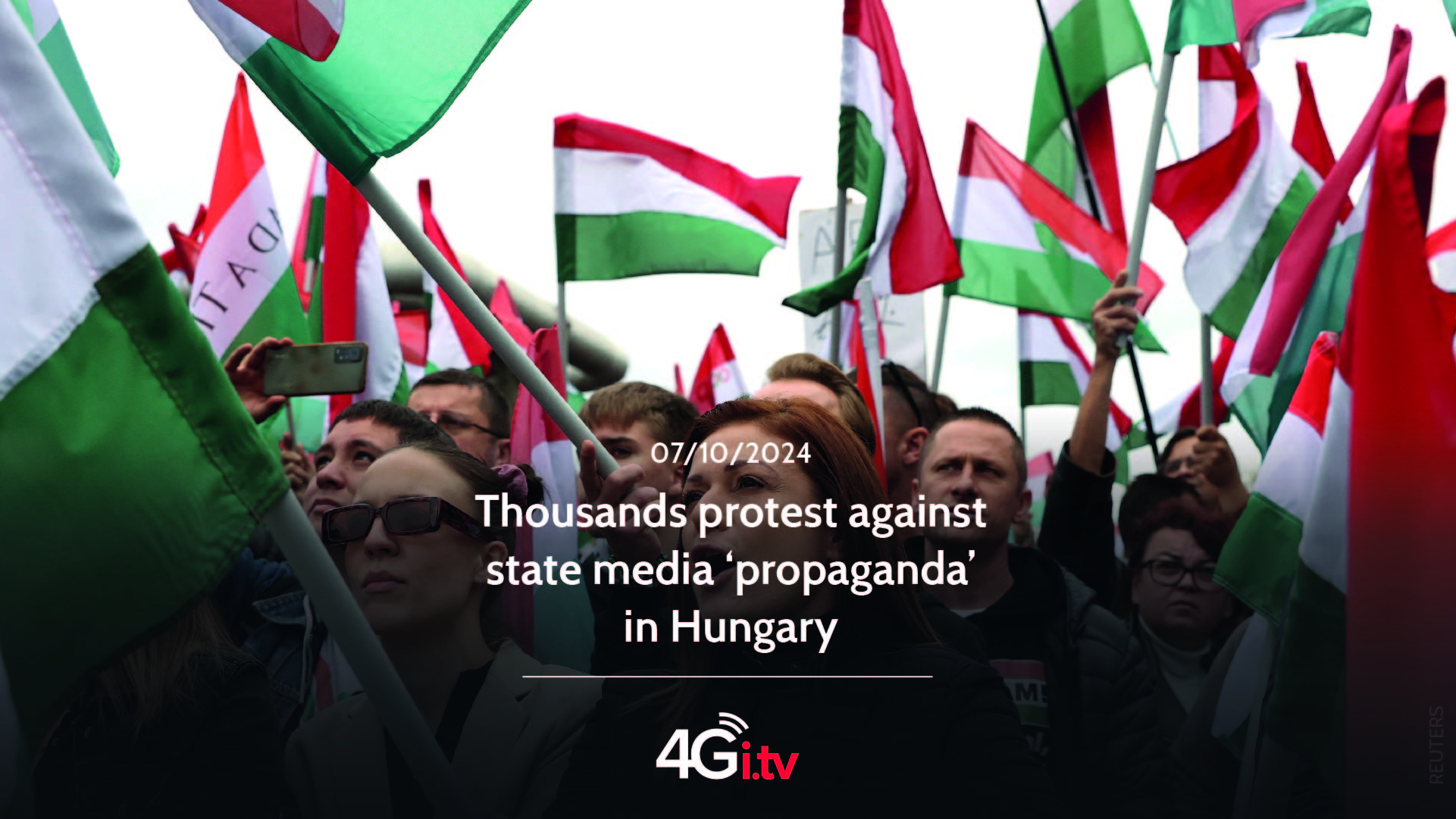 Read more about the article Thousands protest against state media ‘propaganda’ in Hungary