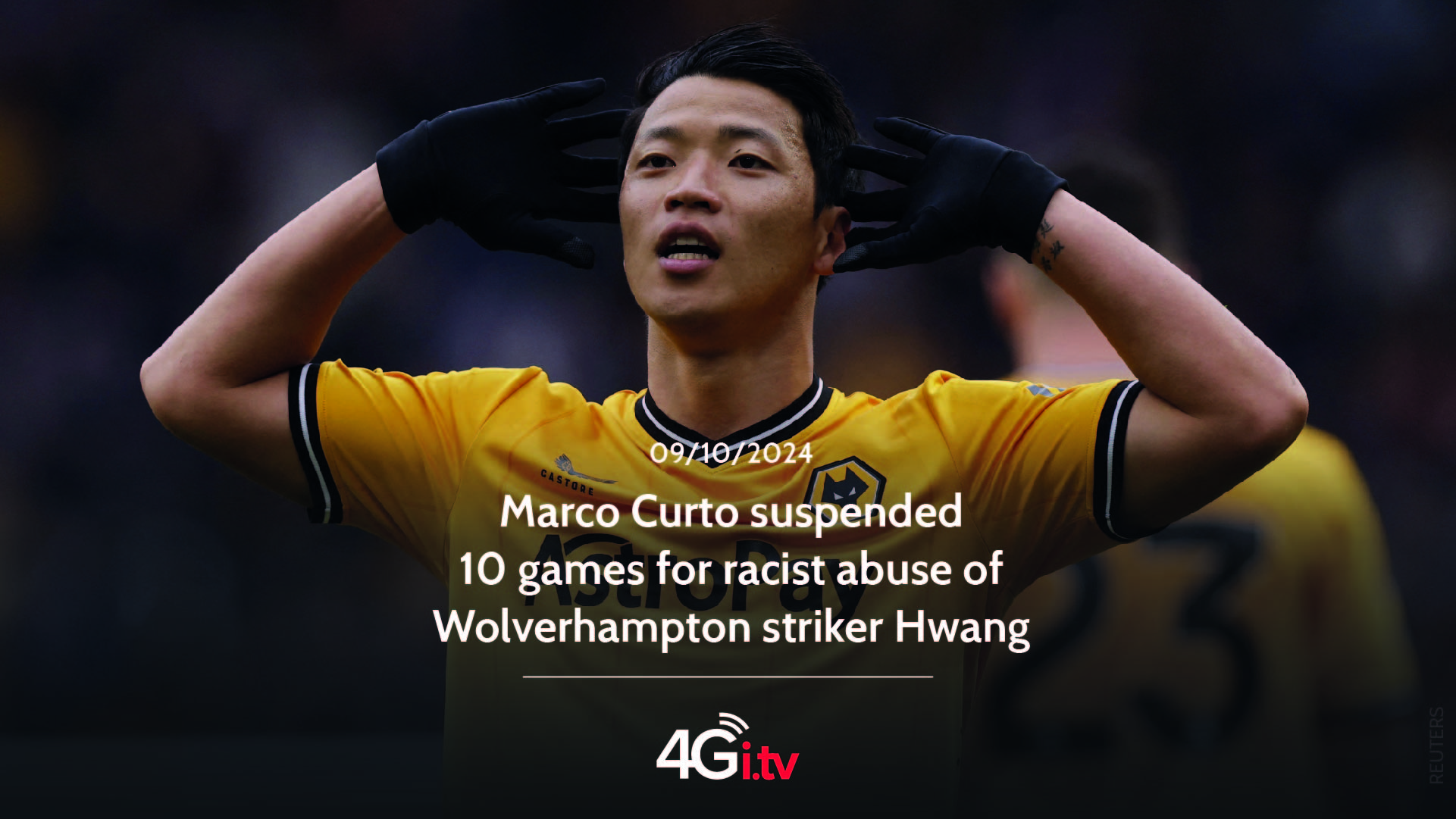 Подробнее о статье Marco Curto suspended 10 games for racist abuse of Wolverhampton striker Hwang