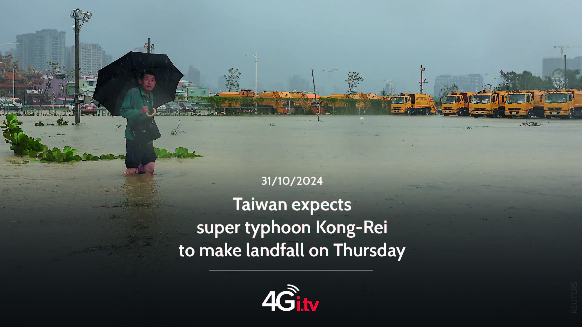 Read more about the article Taiwan expects super typhoon Kong-Rei to make landfall on Thursday