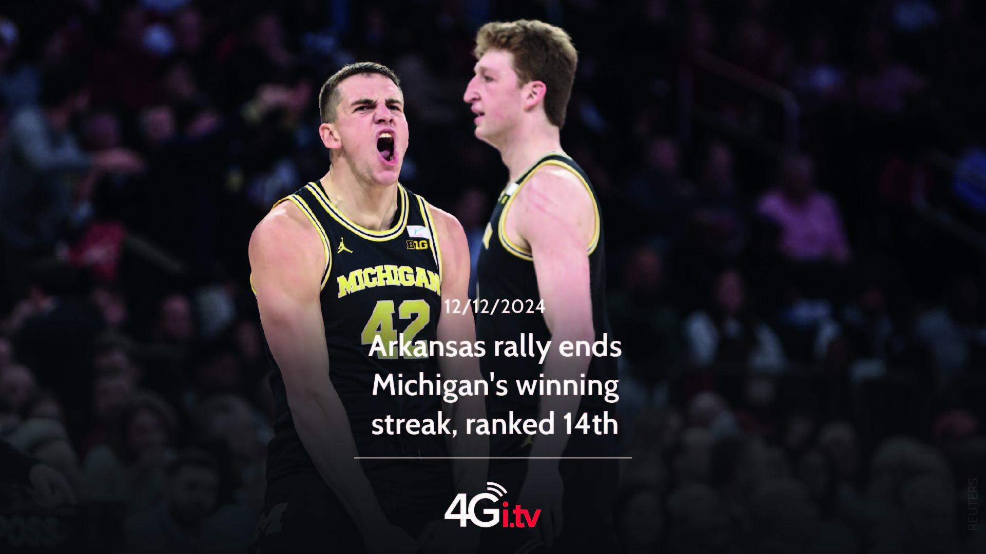 Read more about the article Arkansas rally ends Michigan’s winning streak, ranked 14th